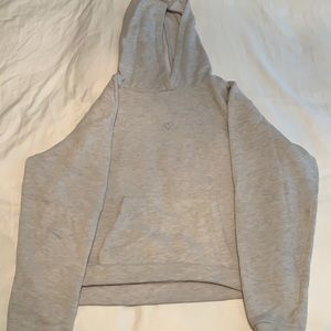light grey top shop hoodie with embroidered heart
